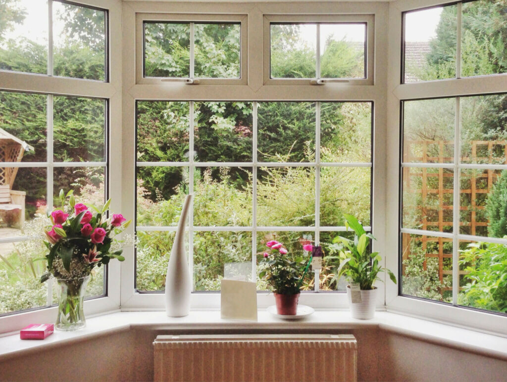 Bay windows on a home