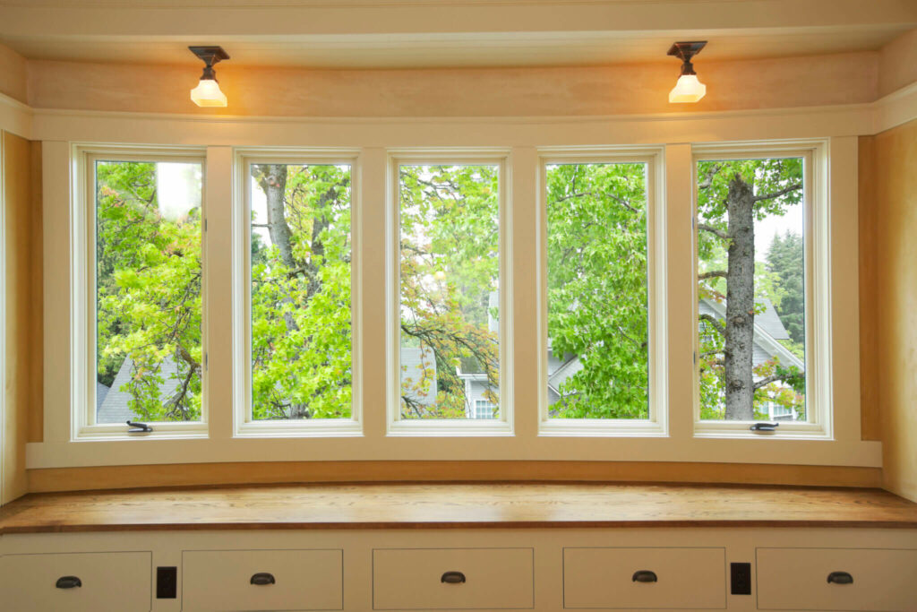 Bow windows on a home