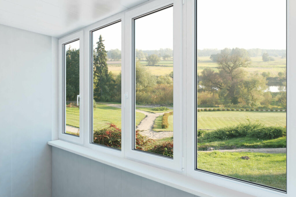 Picture windows on a home