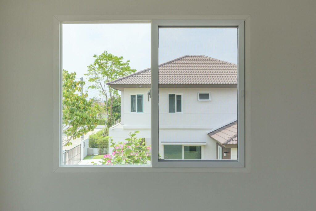 Slider windows on a home